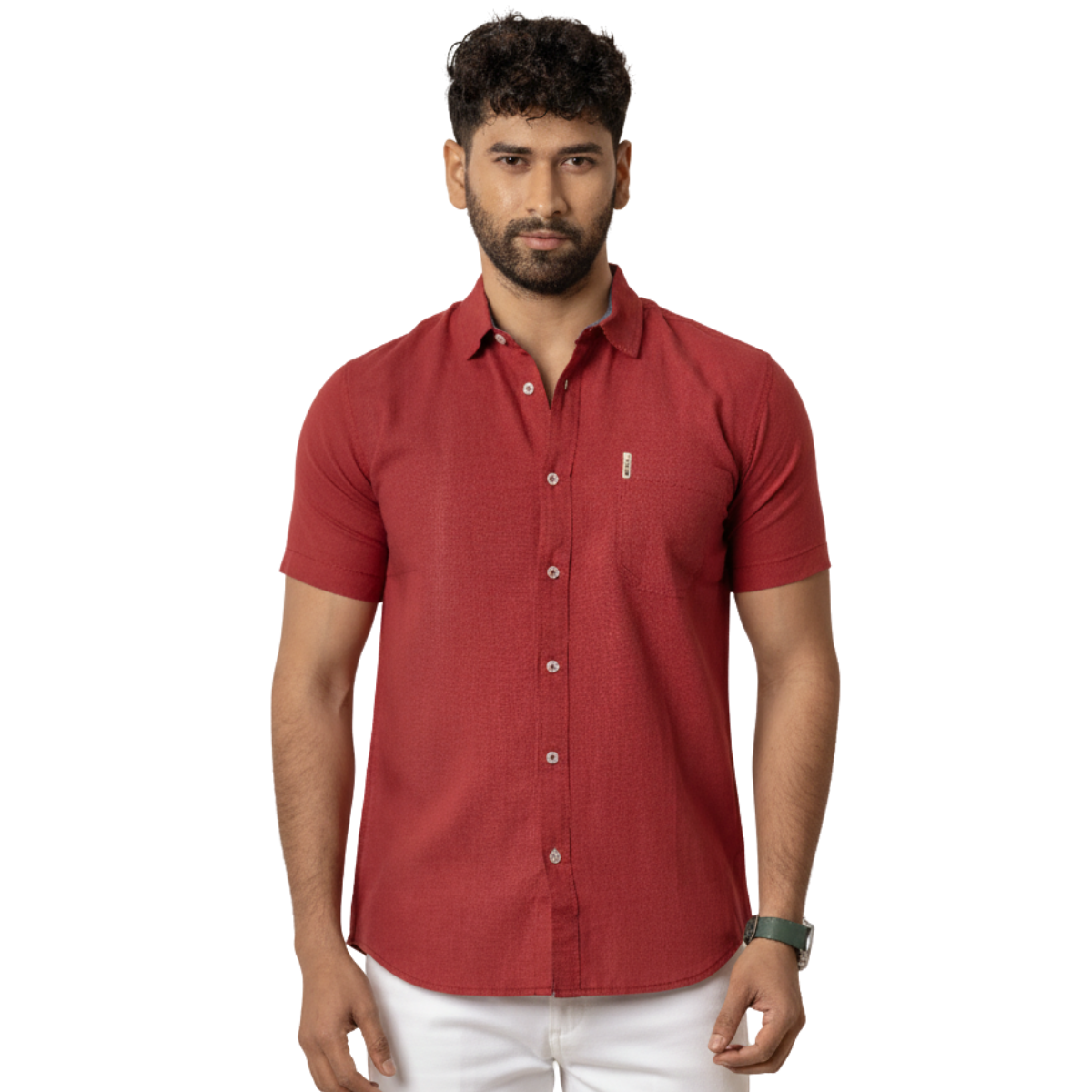 Valentino Red Linen Shirt