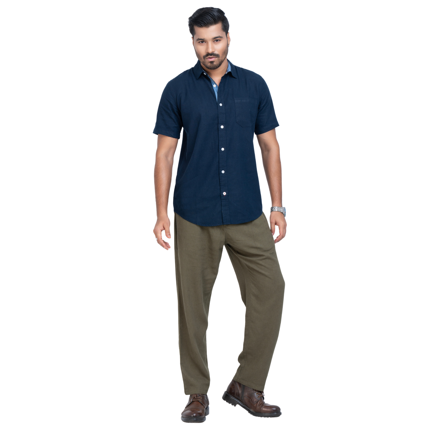 Dark Nevy Linen Shirt- Timeless Comfort