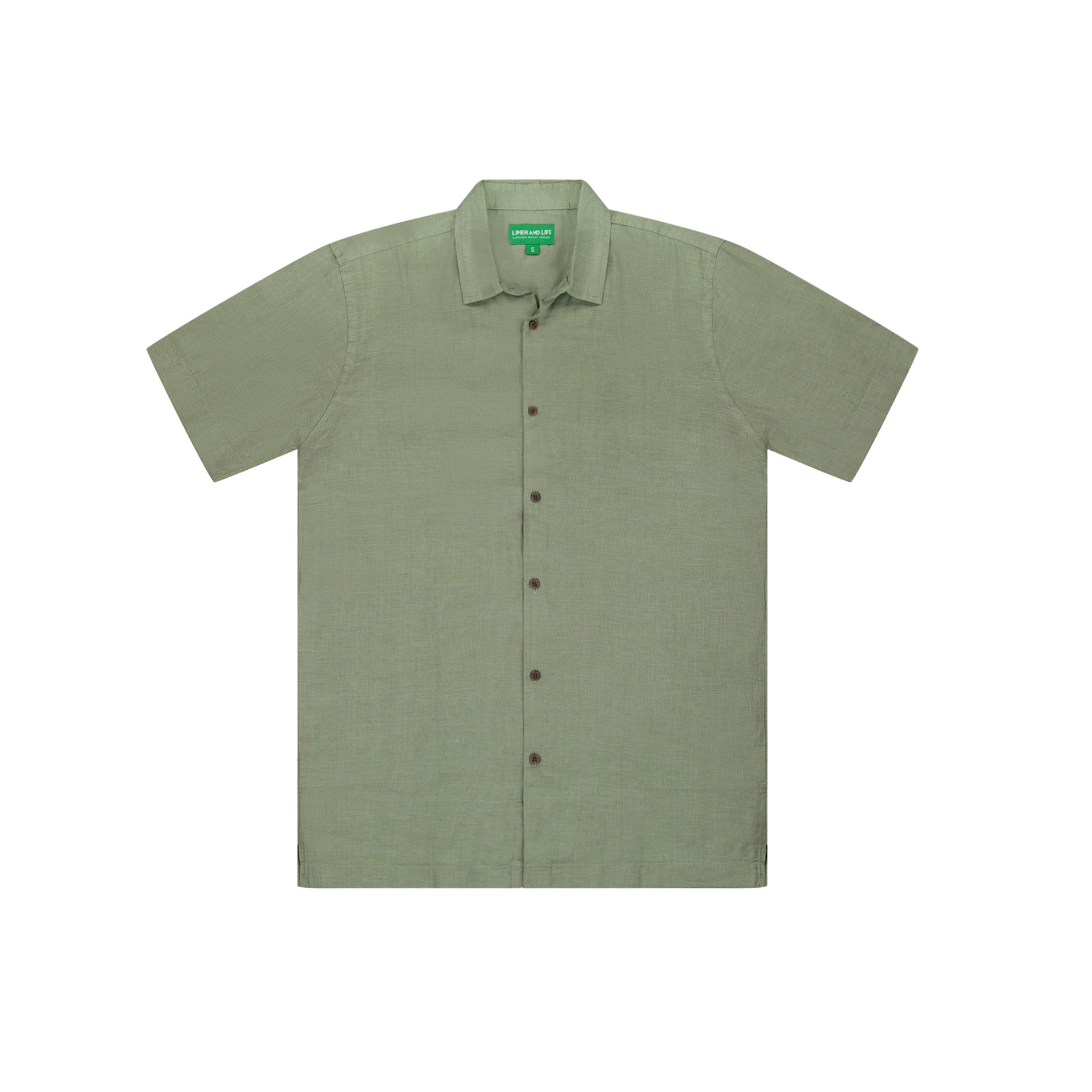 Arvénoir Classic Olive Linen Shirt