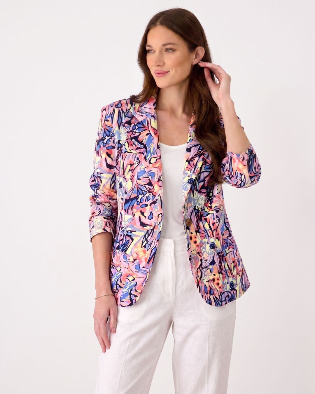La Vie en Fleurs Linen Blazer